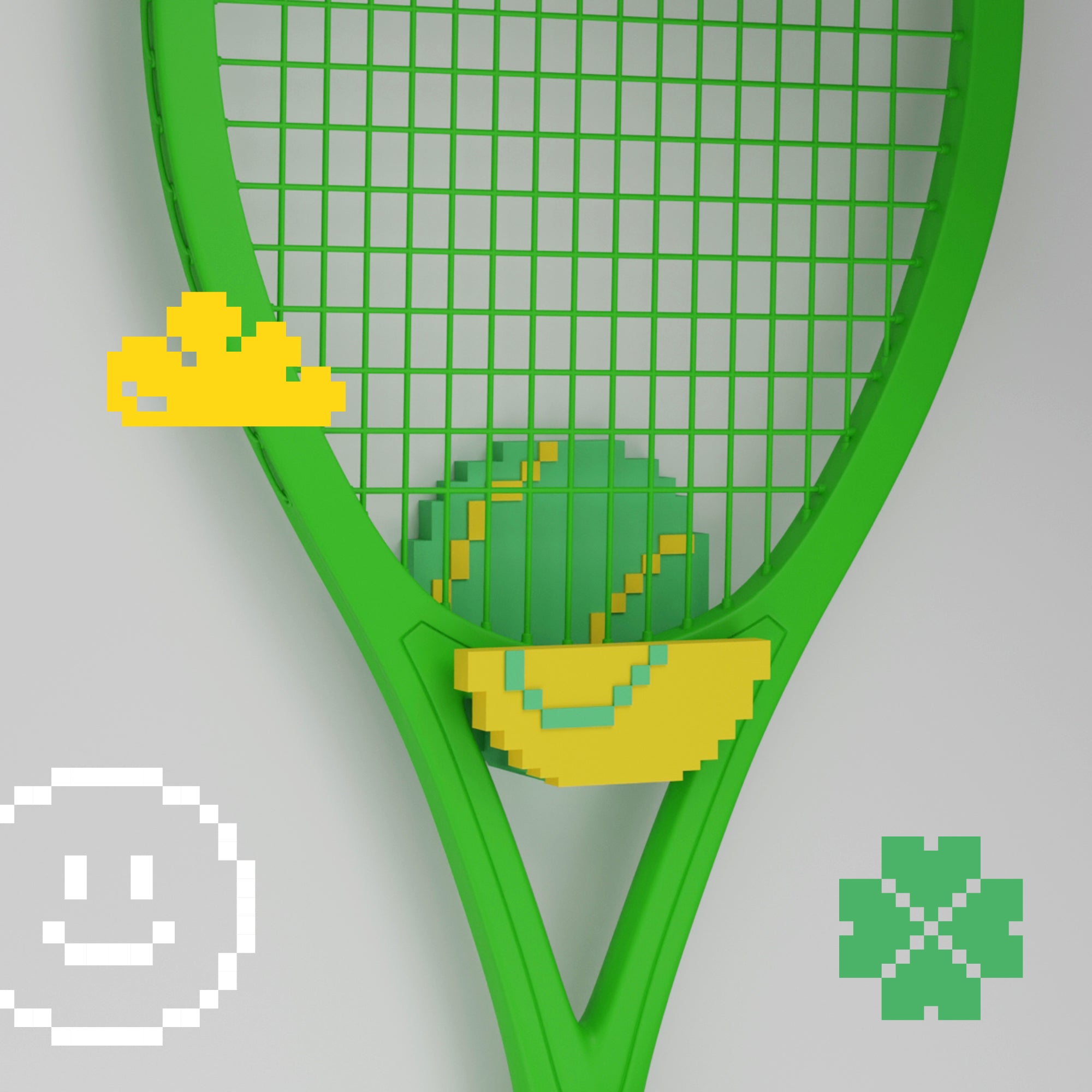 Tennis Racquet Holder - Pixel
