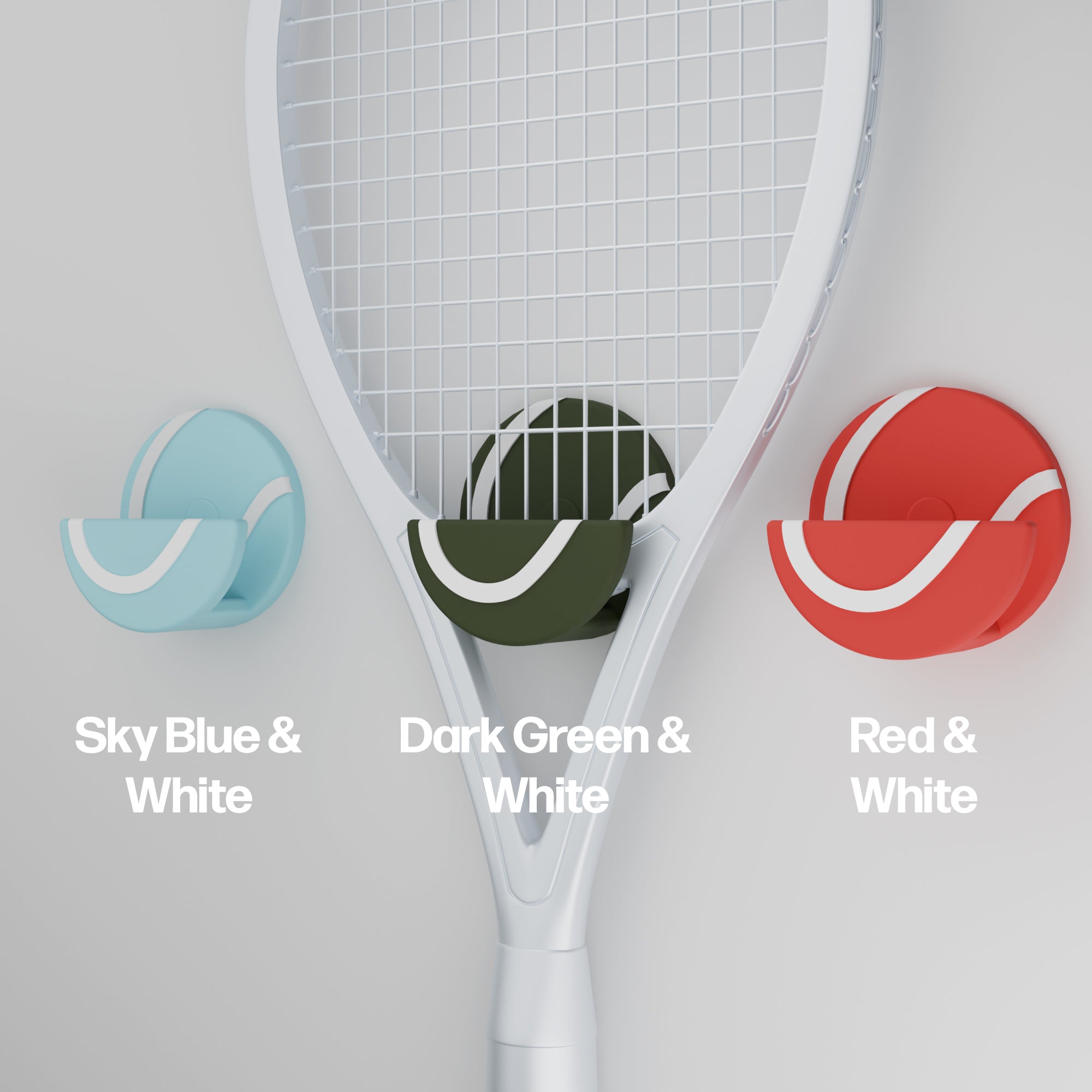 Tennis Racquet Holder - Wall Mounted